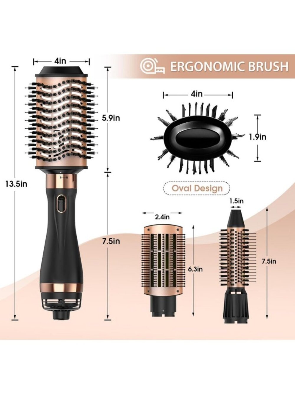 One-Step Hot Air Hair Dryer Brush for Effortless Styling & Reduced Damage - Picture 4 of 7